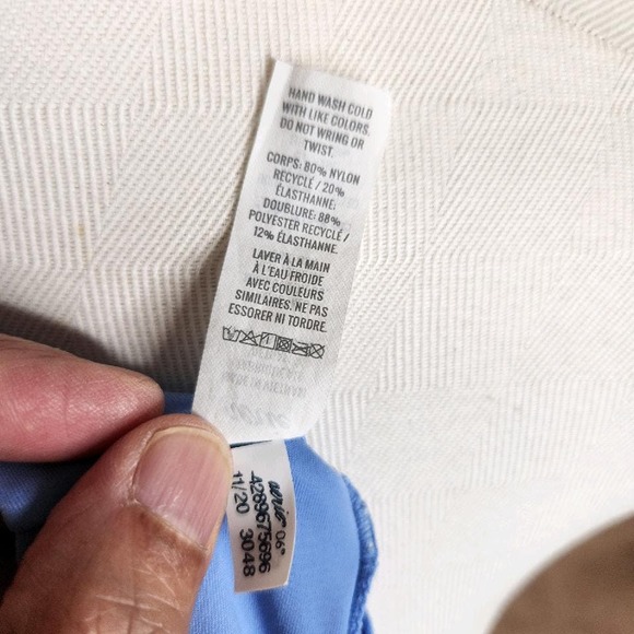 Aerie Triangle Ruffle Strap Bikini Swim Top‎ Womens XS Blue - Picture 9 of 9